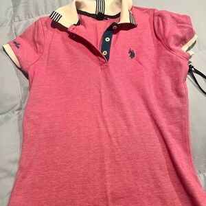 U.S. Polo Assn. Pink Short Sleeve Polo Shirt